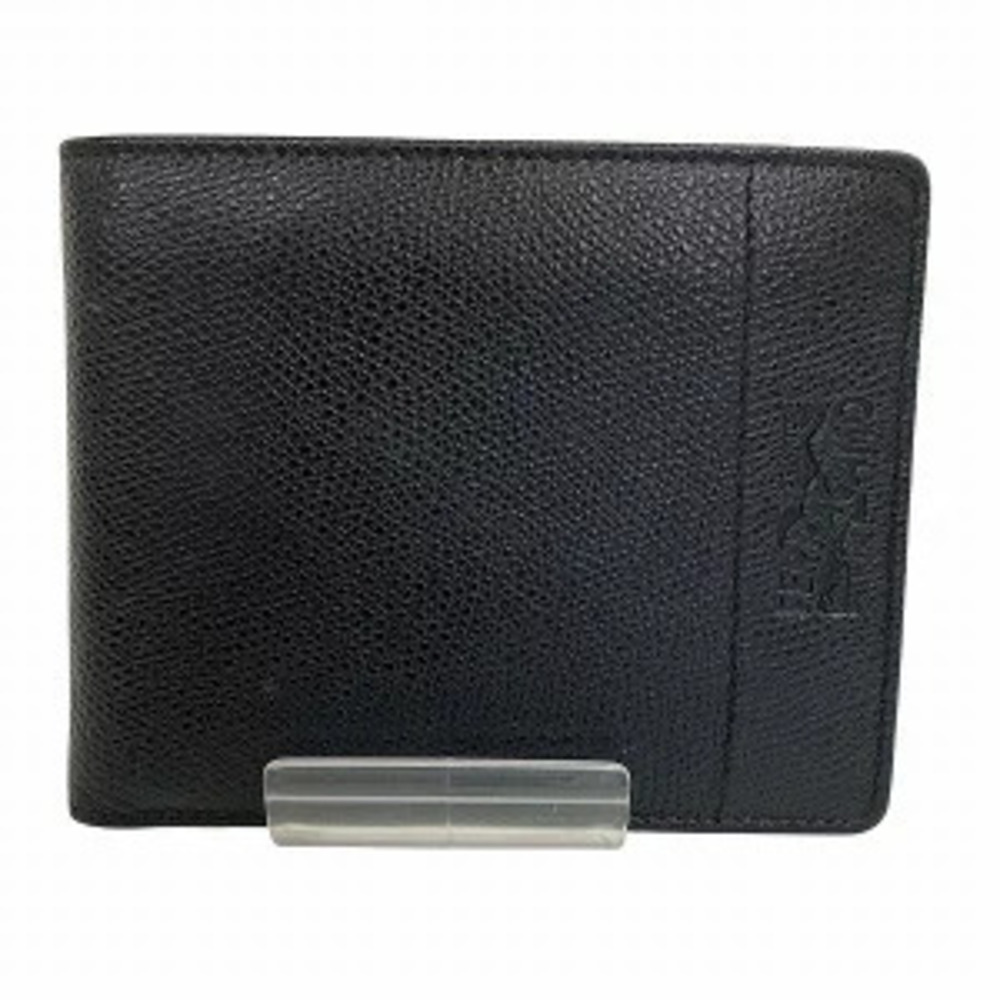 Salvatore Ferragamo Black Leather Bi fold Wallet